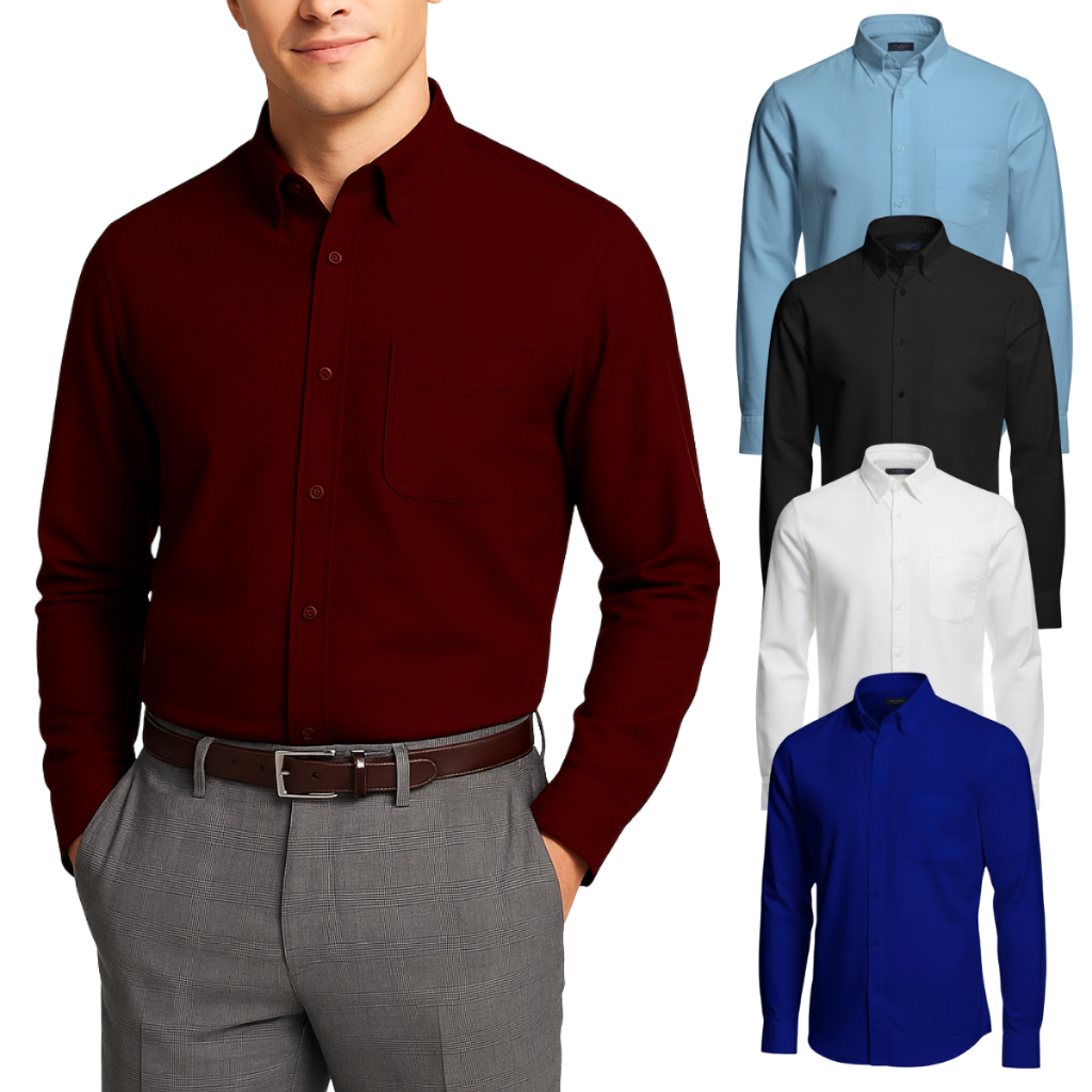 Camisa Social Masculina Não Amassa Manga Longa Fo