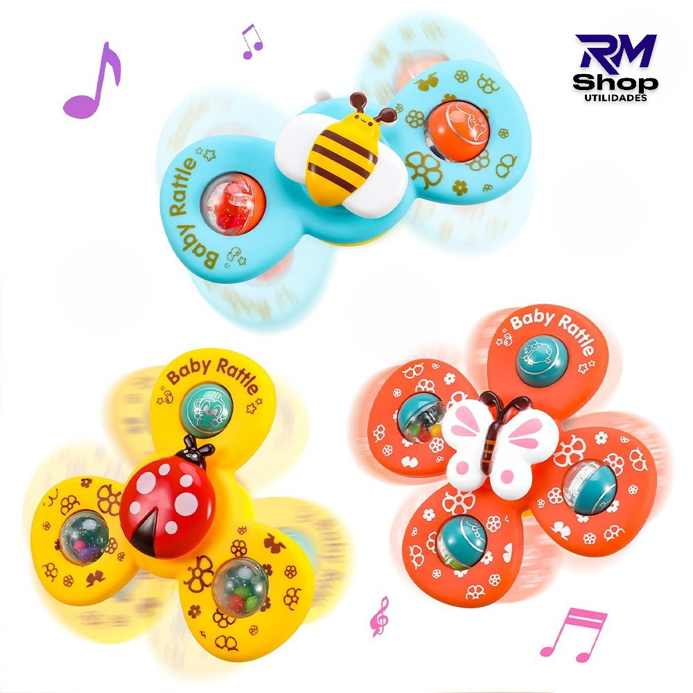 Kit 3 Brinquedo Sensorial para Bebê – Vento