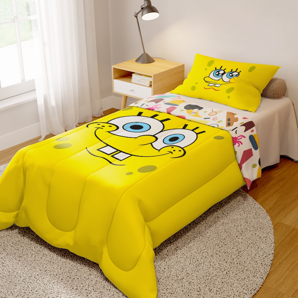 Jogo de Edredom Infantil Dupla Face Bob Esponja