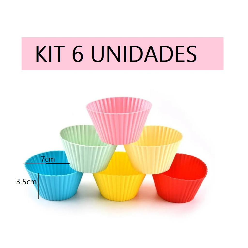 Forminhas Multicolorida 6 Unidades Forma Redonda 7