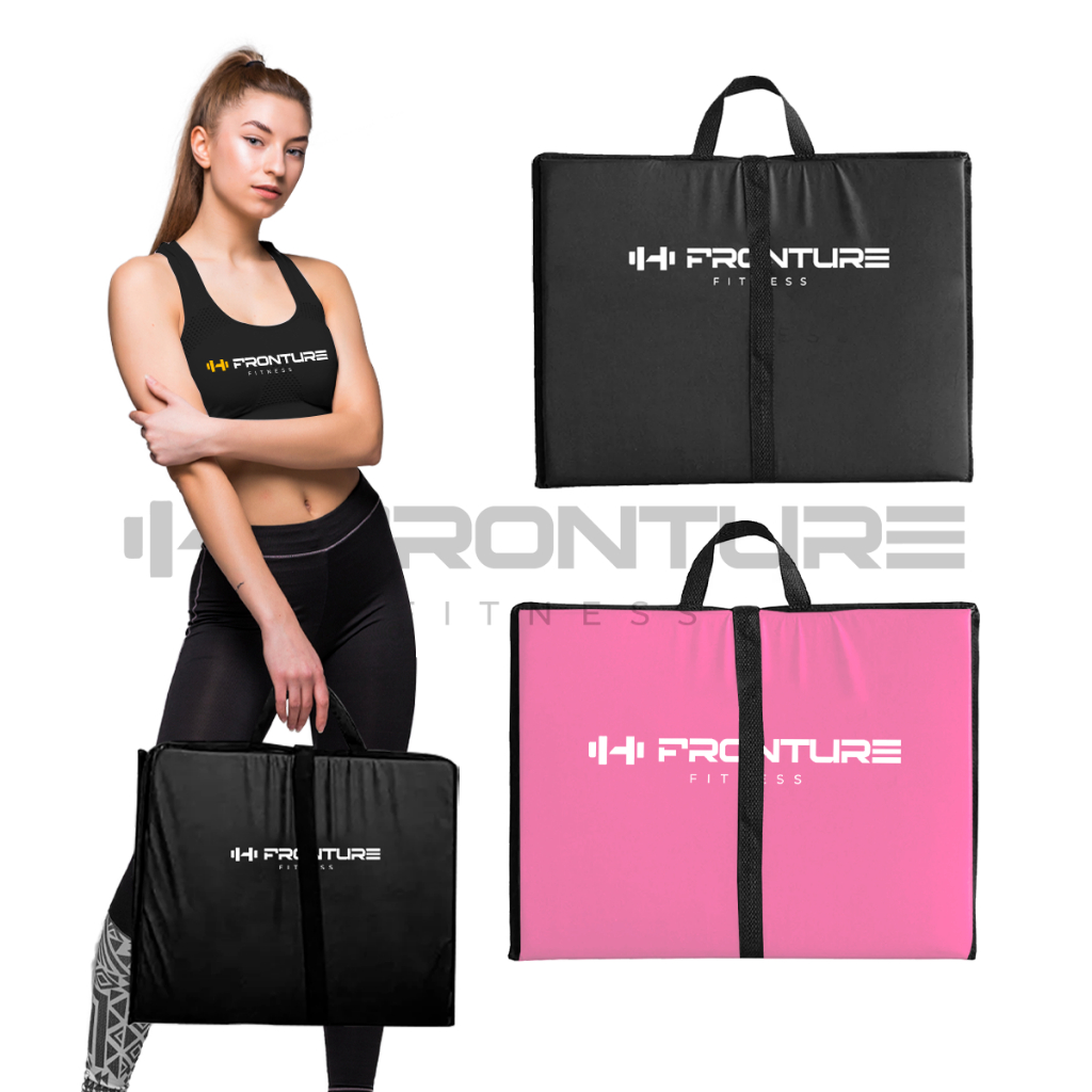 Colchonete Dobravel Preto Rosa Academia Treino  Ma