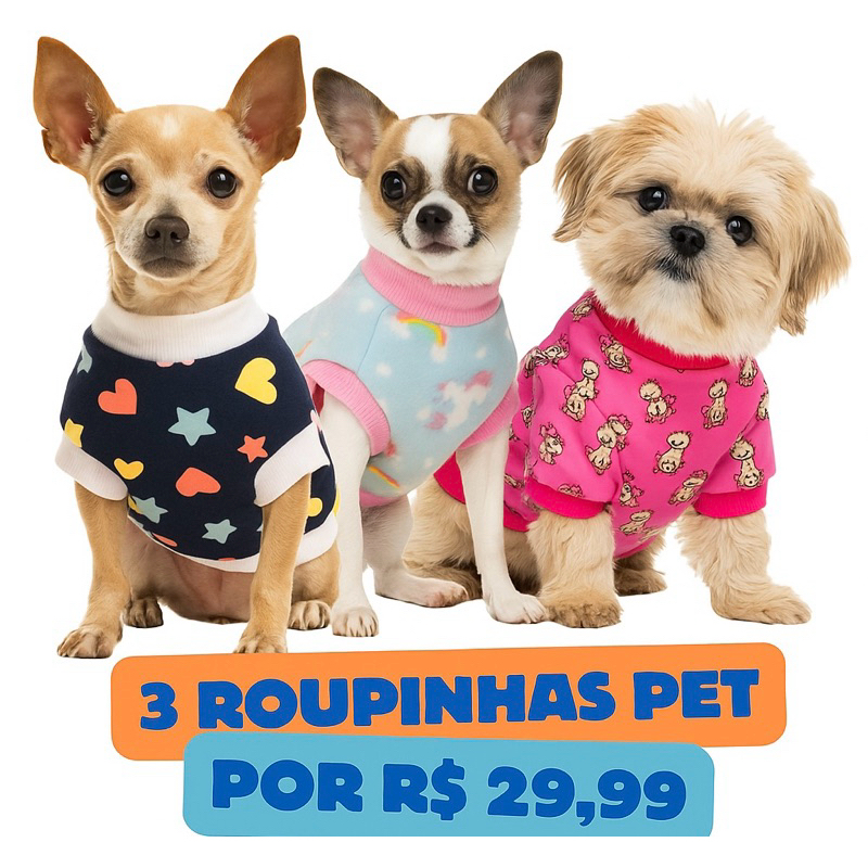 Oferta RELÂMPAGO Kit Completo:3 Roupinhas para pe