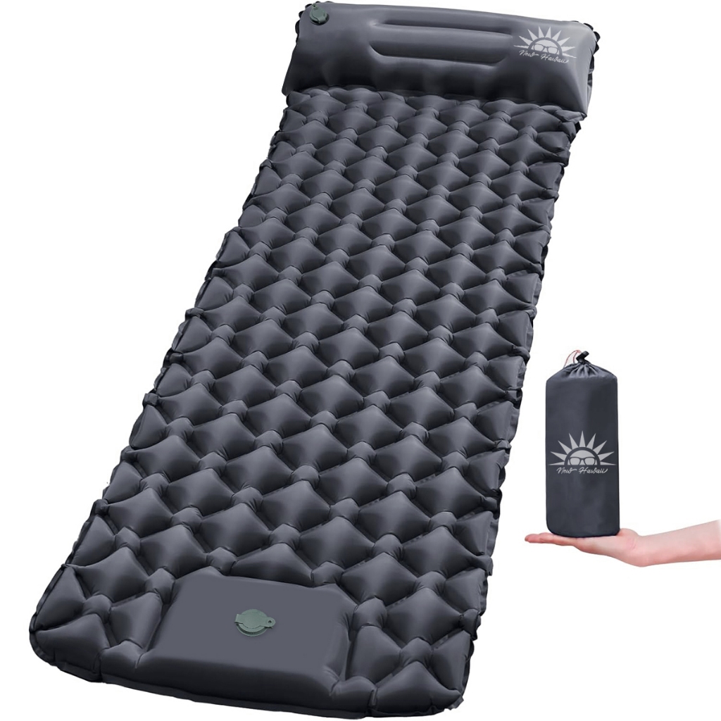Colchão Inflável Camping 190cm Com Travesseiro A