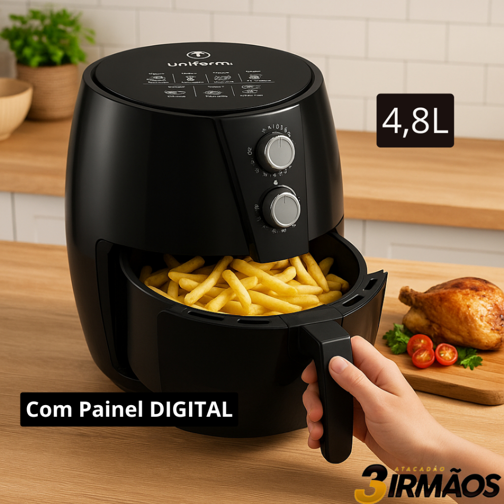 Fritadeira Elétrica Airfryer 4,8l Preta Unitermi