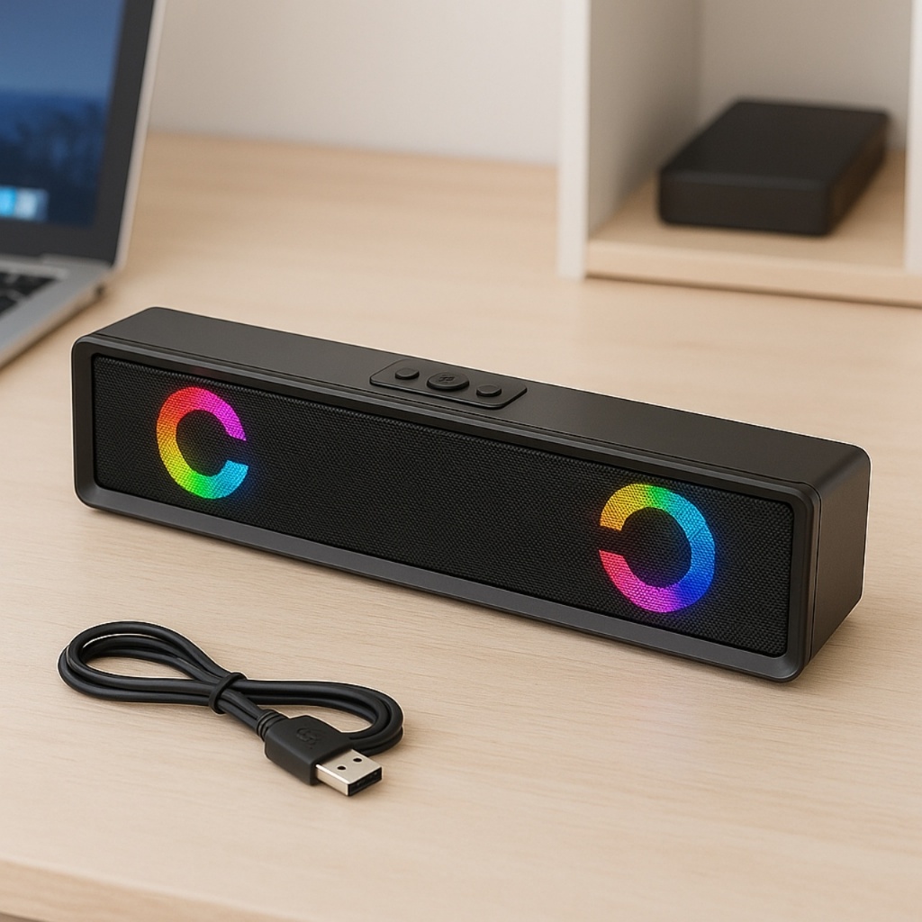 Caixa De Som Pc Computador Notebook Gamer Soundbar