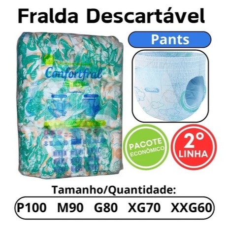 FRALDA INFANTIL CONFORTFRAL BABY FRALDA CALÇA SEG