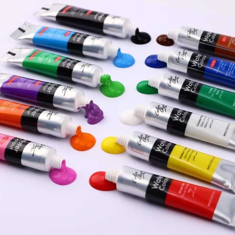 Kit 12 Cores Tinta Profissional / Acrílica, Óleo