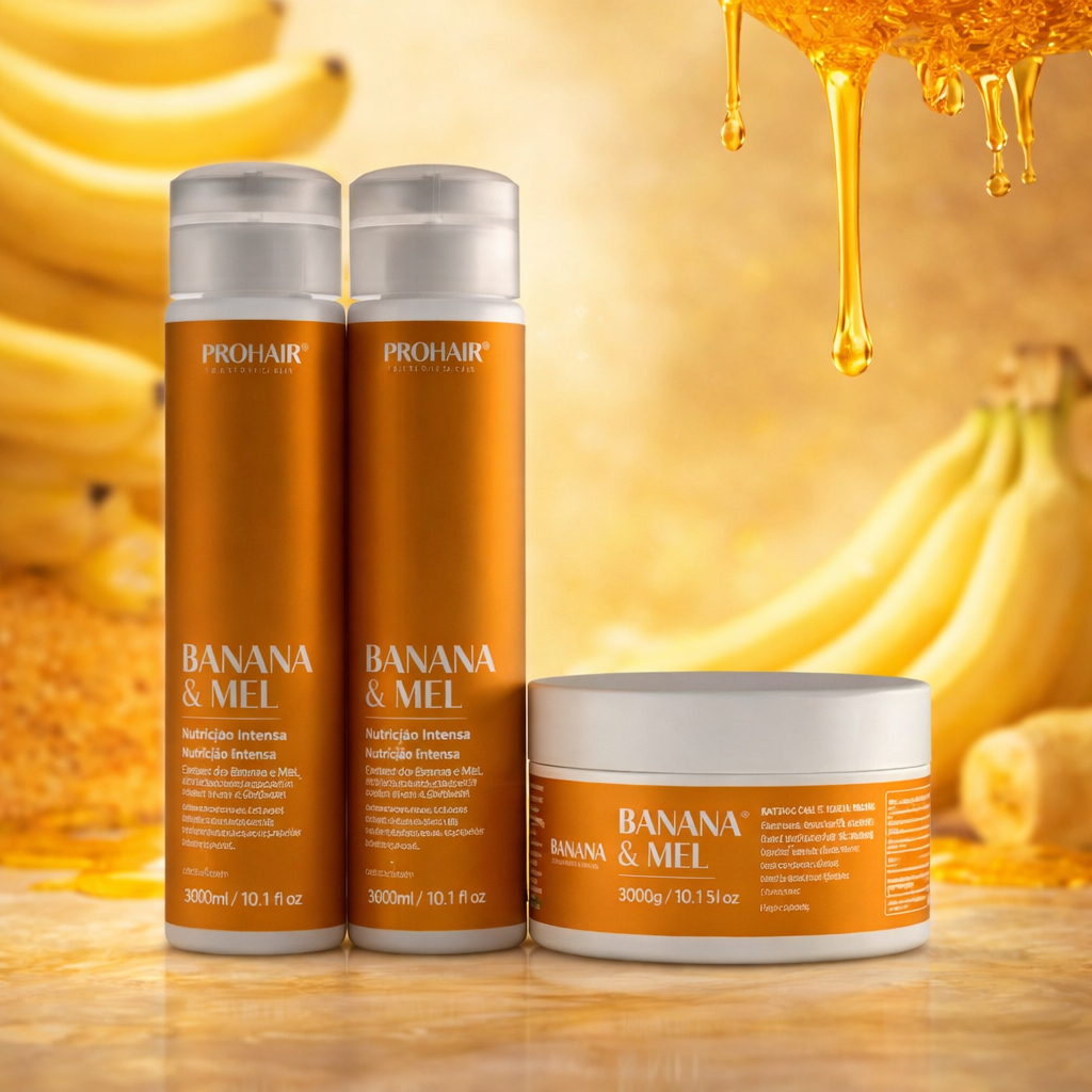 Kit Banana e Mel Prohair Home Care Nutrição Capi