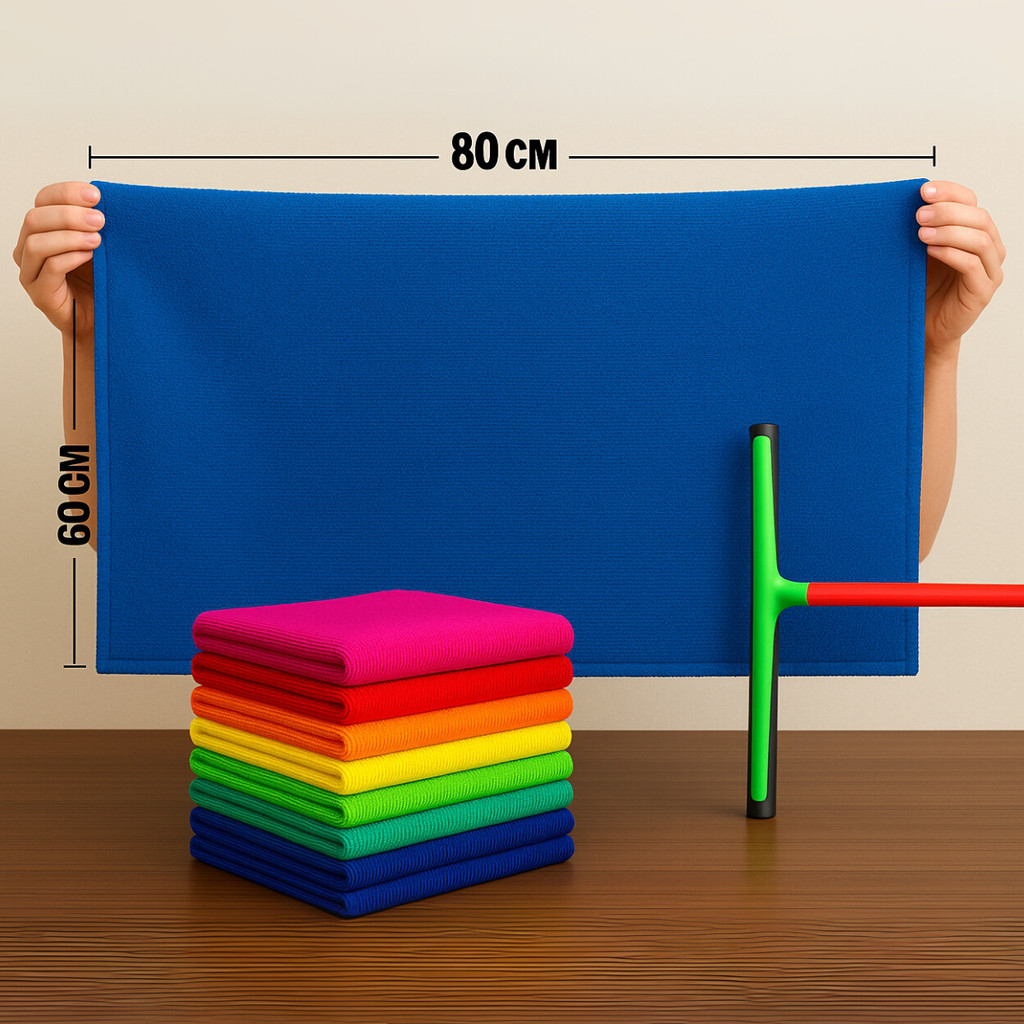 Kit 10 Panos de Microfibra Gigante 60×80 Toal
