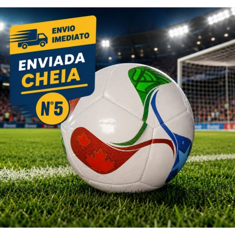 Bola Couro Sintético grande N°5 Enviada Cheia Co