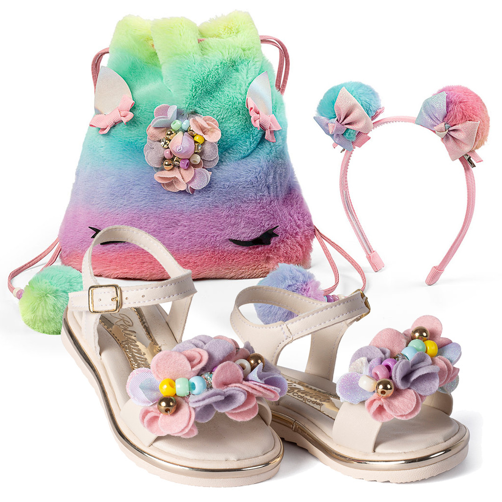 Kit Sandalia Infantil Menina Feminina Sandalinha U