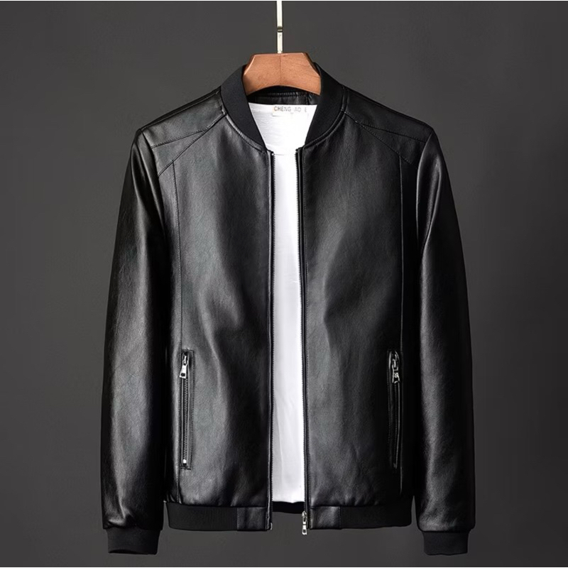 Jaqueta de couro masculina jaqueta de couro à pro