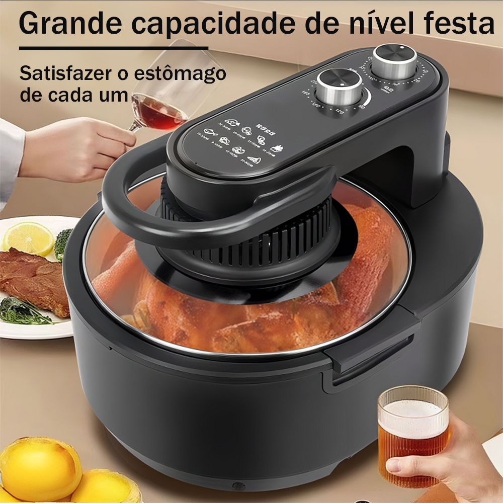 Air Fryer Elétrica Sem Óleo: Panela Removível,