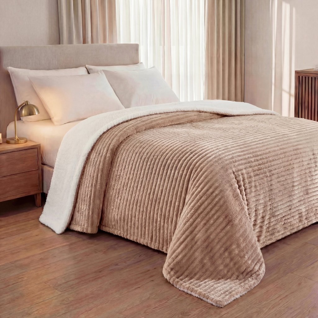 Cobertor Casal 2,20×1,80 Sherpa Canelada Avel