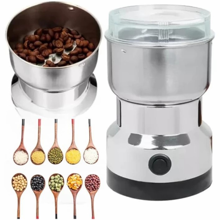 Mini Moedor De Café Grão Sementes Elétrico Inox