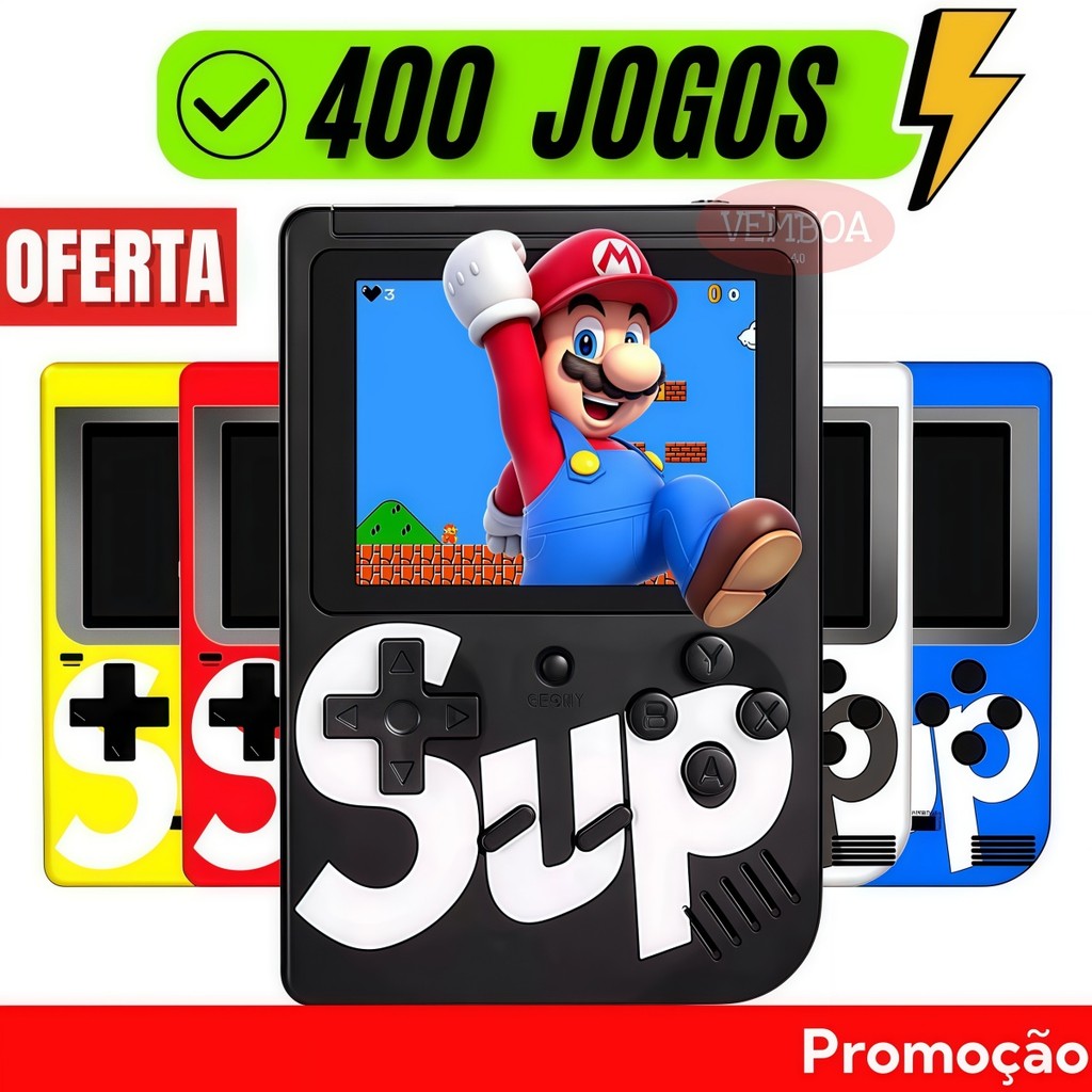 Mini Video Game Sup Game Box 400 Jogos Em 1 Portá