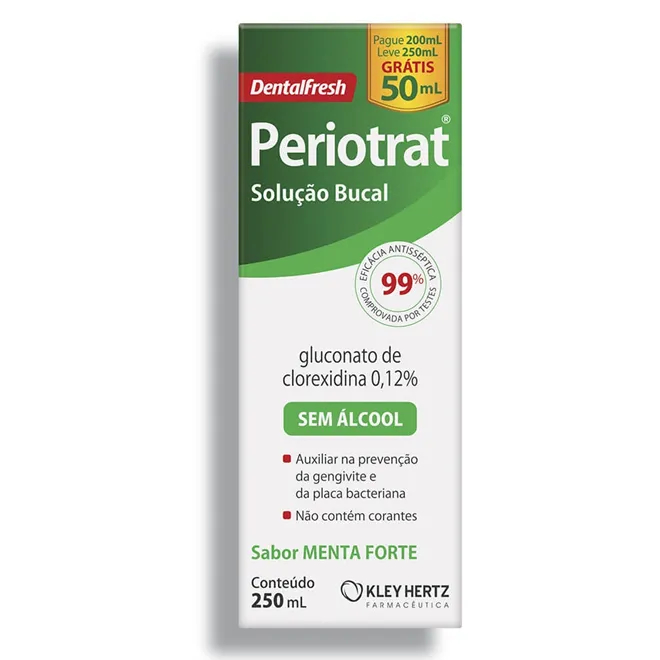 Periotrat Enxaguante Bucal Menta Forte Sem Alcool 