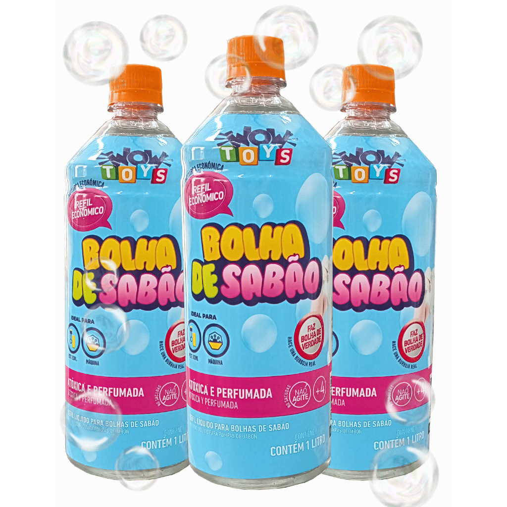 Refil Liquido Para Bolhas De Sabão 1 Litro Para M