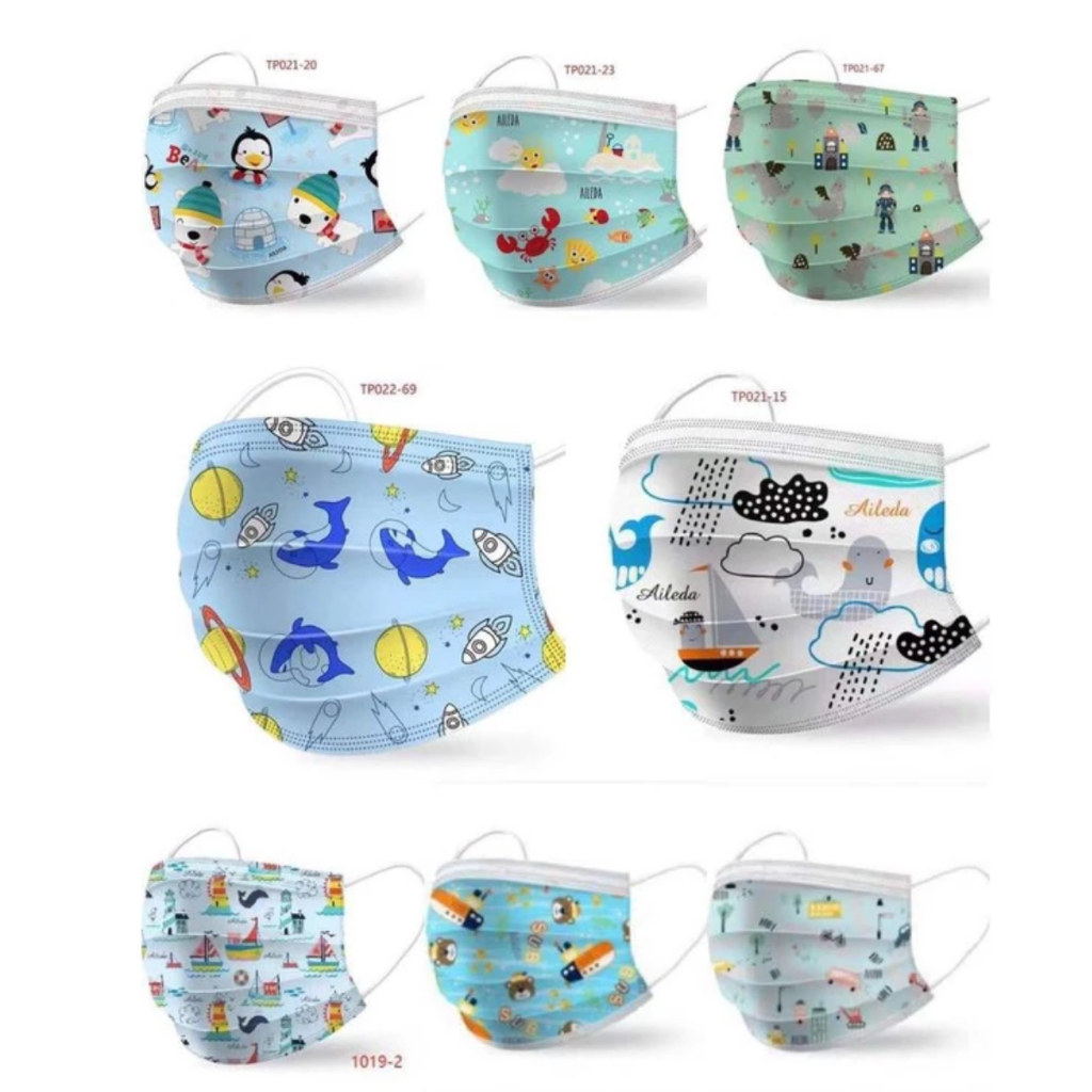 KIT Máscaras Faciais Infantis Estampas Unissex Me