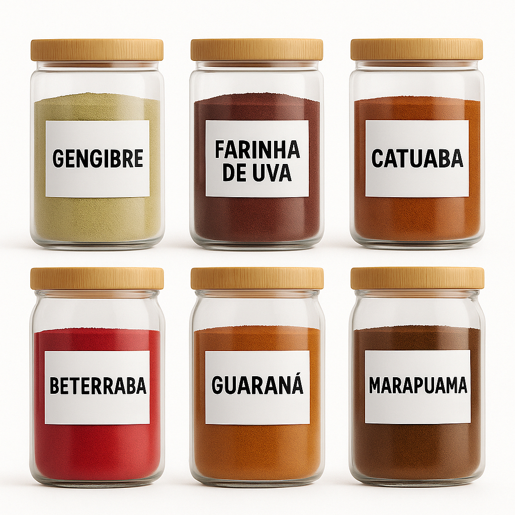 Kit Super Energético Pré Treino Natural Gengibre
