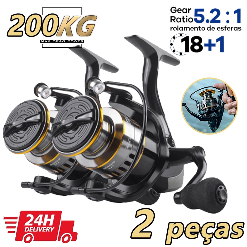 Kit 2 90kg Maximum Carretel De Pesca Profissional 