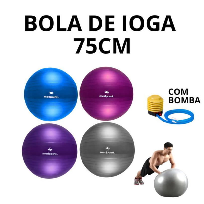 Bola ioga Yoga 75 cm abdominal Fisioterapia piplat