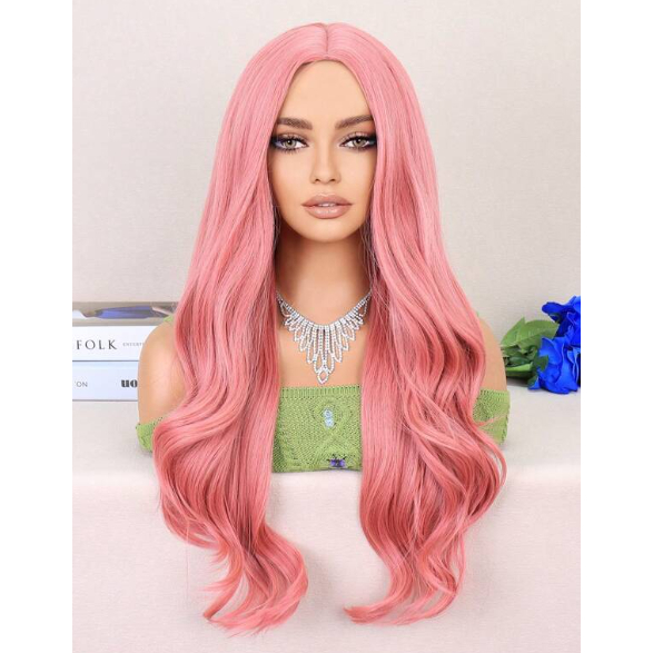 Peruca Orgânica Ondulada Sem Franja Estilo Barbie