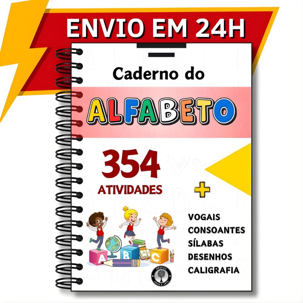 Livro de Alfabetização Infantil Apostila A4 354 