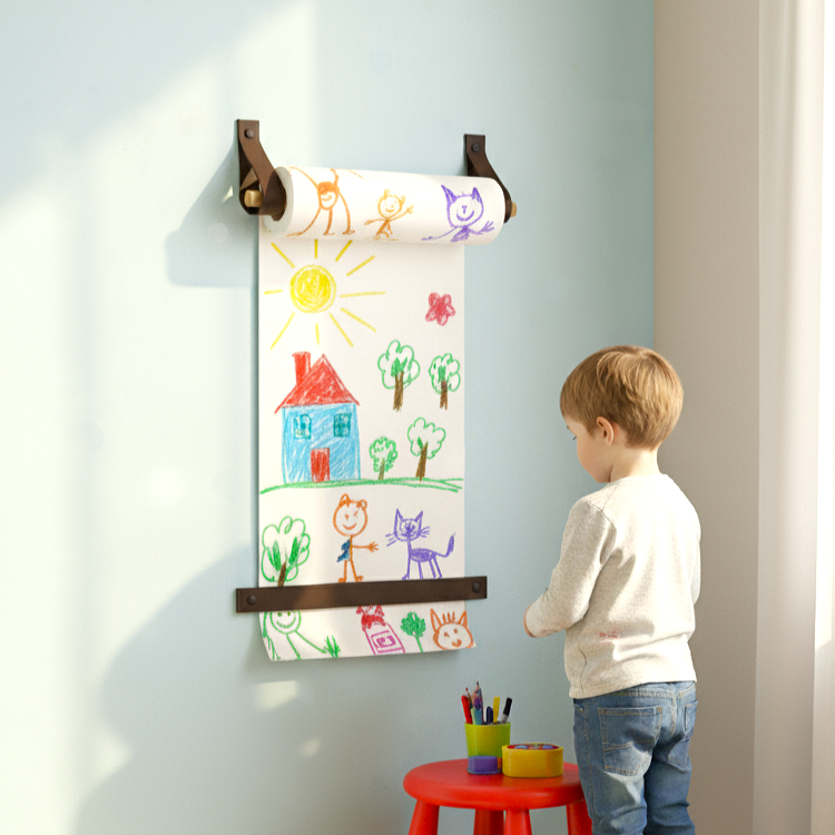 Suporte de Lousa Infantil para Rolo de Papel ̵