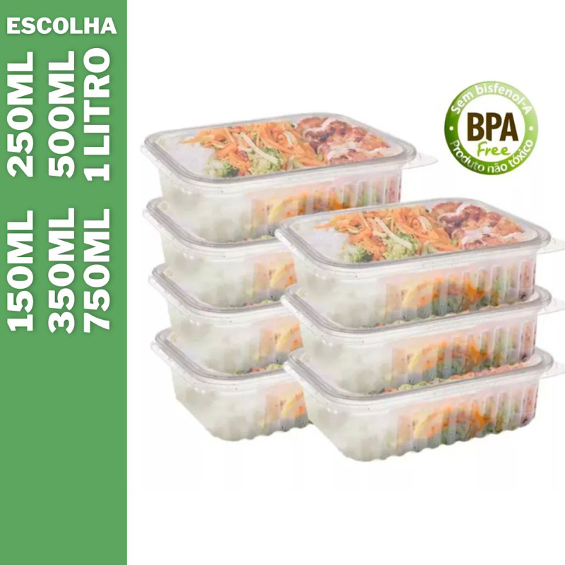 Marmitas Descartável Fitness Freezer E Microondas