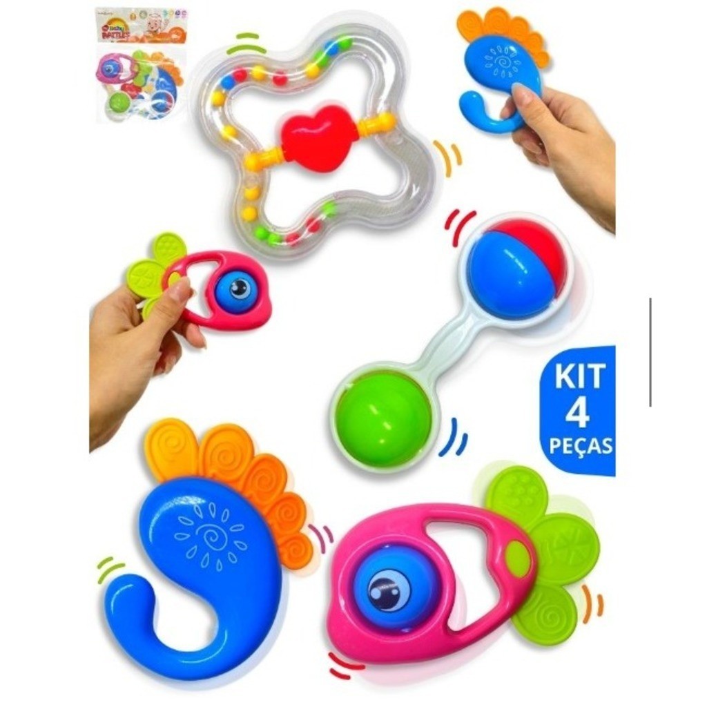 Conjunto de brinquedos para bebês Top Toys com 4 