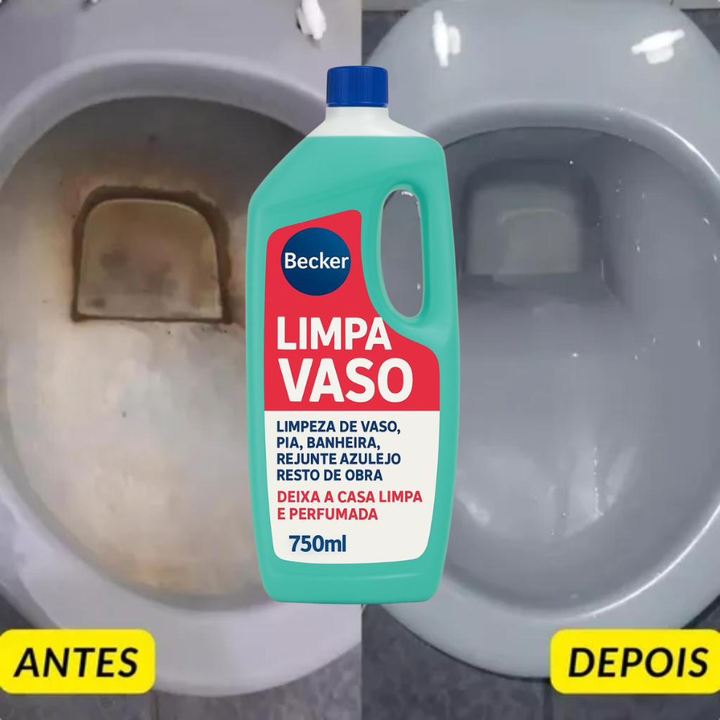 Limpa Vaso Becker 750ml  Acaba com as Manchas Dif�