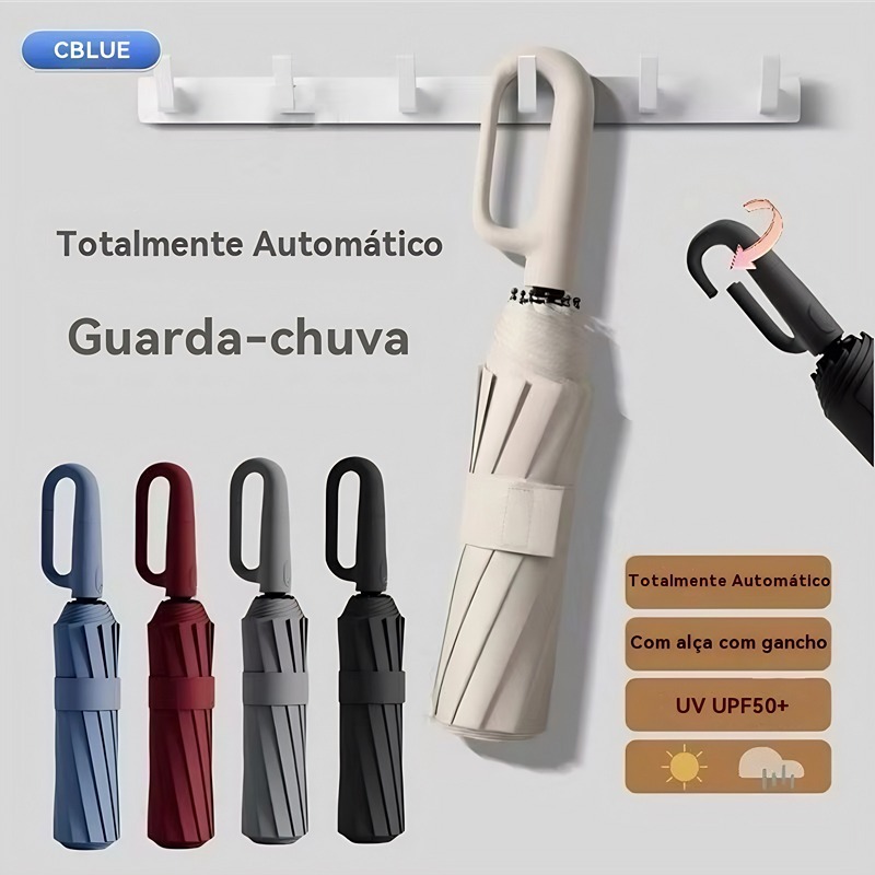 Guarda-chuva Automático Proteção Solar UV Dobr�