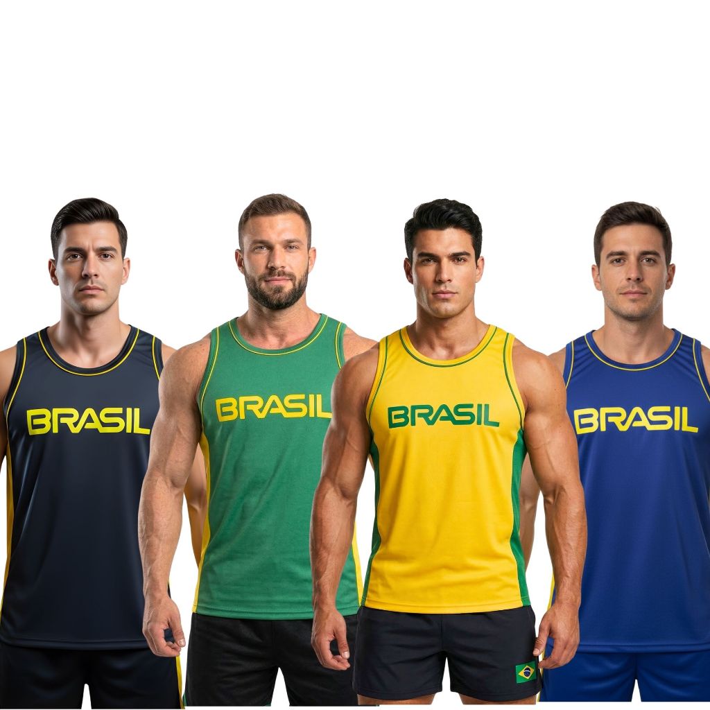Regata Masculina Brasil  Esportiva, Leve e Confort
