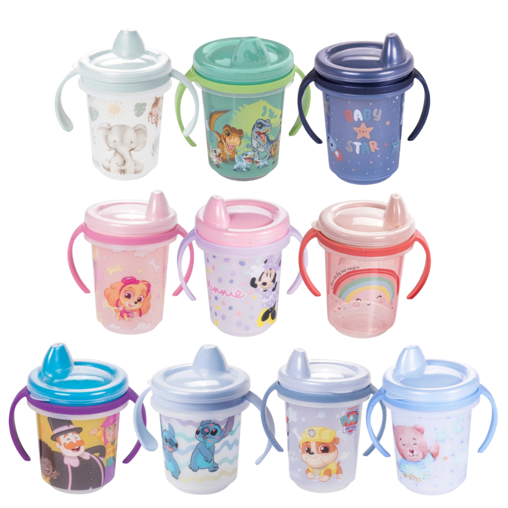 Copo Caneca de Treinamento Infantil com Tampa e Al