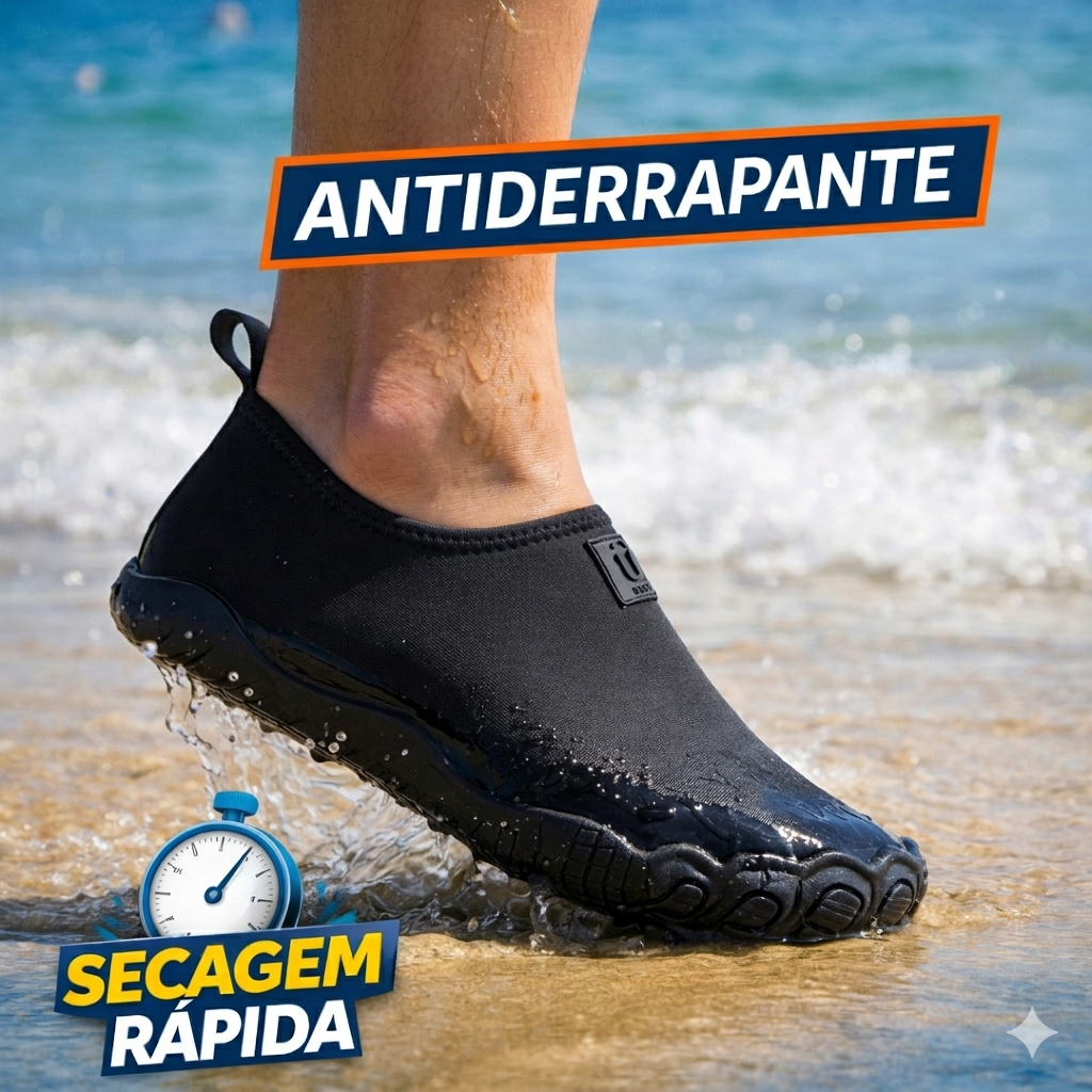 Sapatilha Aquática Antiderrapante Neoprene Praia 
