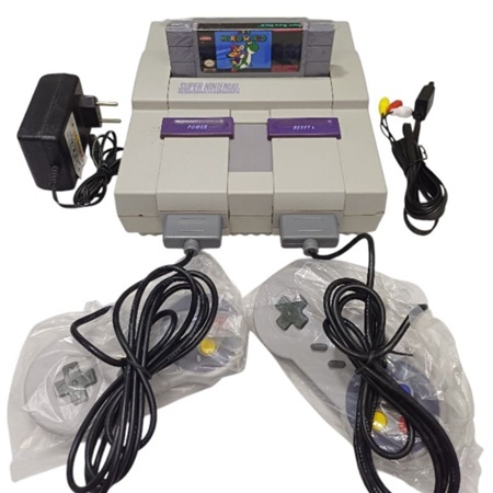 Super Nintendo ORIGINAL + JOGO +2 controles –