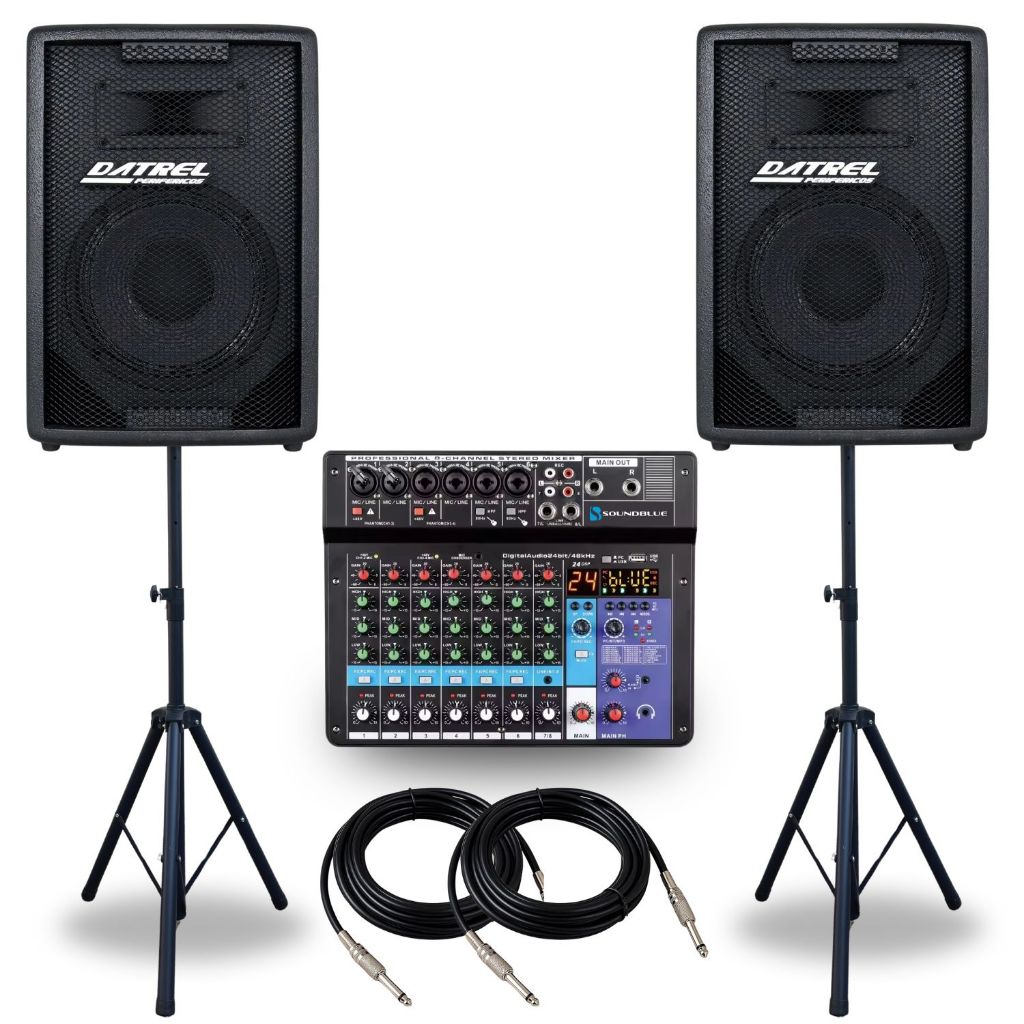 Kit 2 Caixas Som 300w Ativa Passiva Acustica Profi