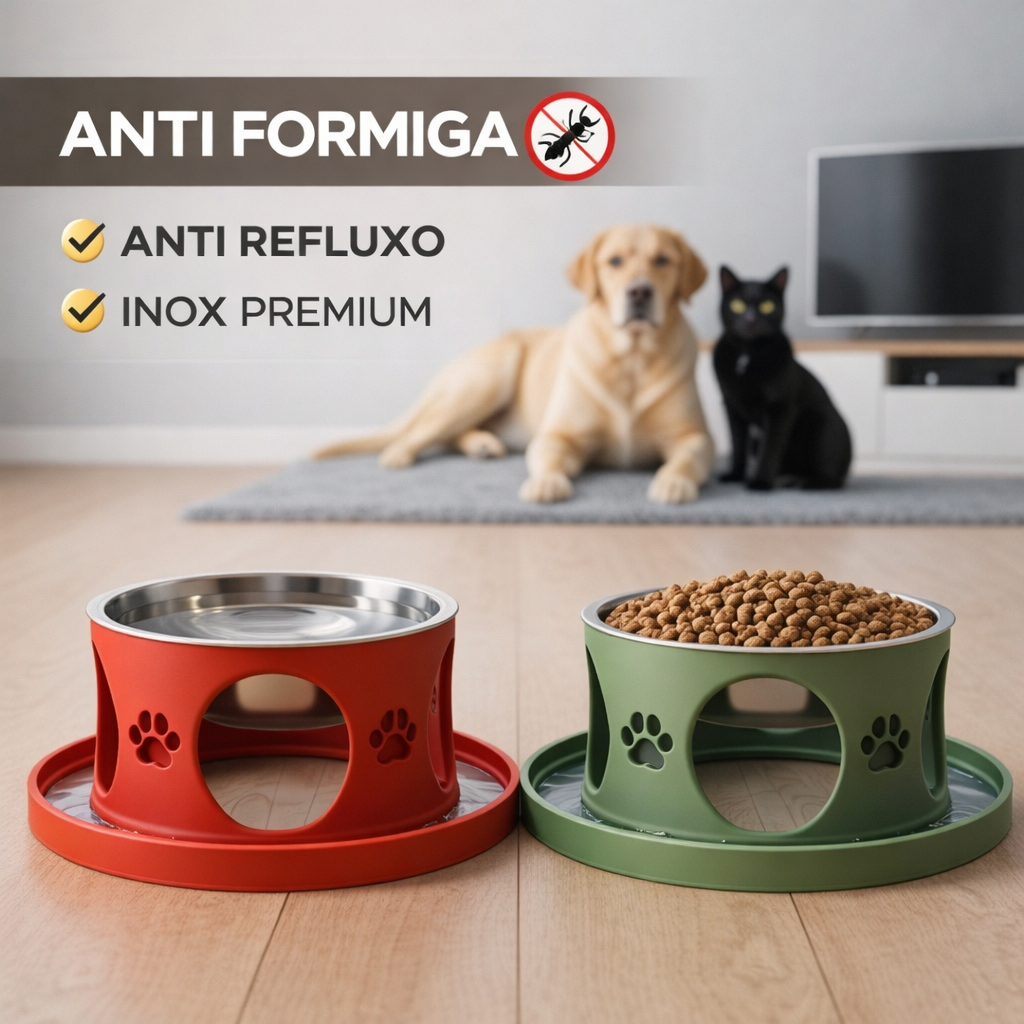 Comedouro Inteligente Anti Formiga Para Cachorro e
