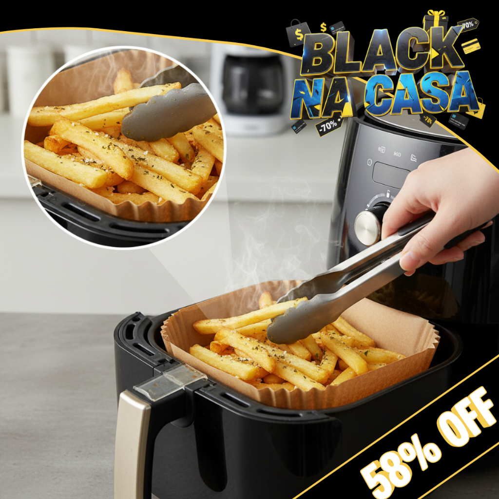 Kit 50 – 100 Forma Quadrada Para AirFryer Fo
