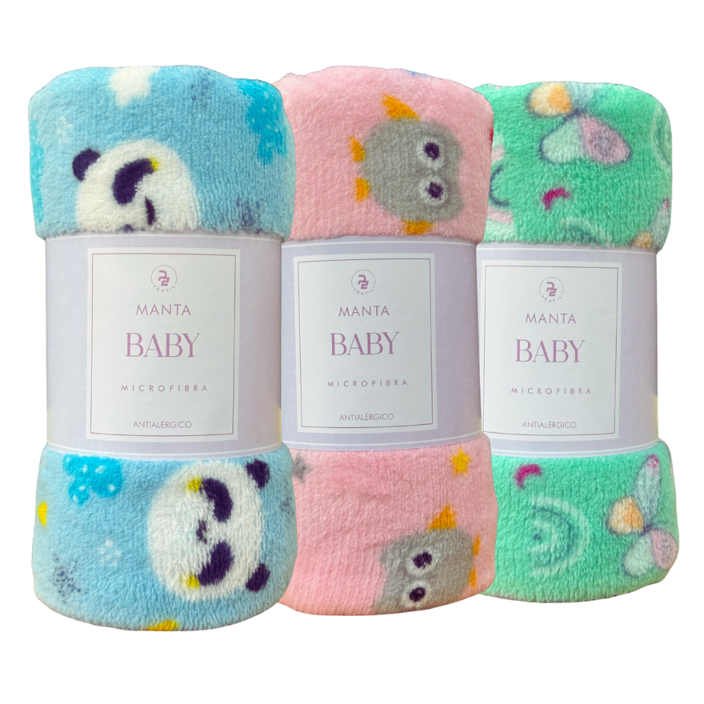 Manta Cobertor Bebe Infantil Microfibra Antialérg
