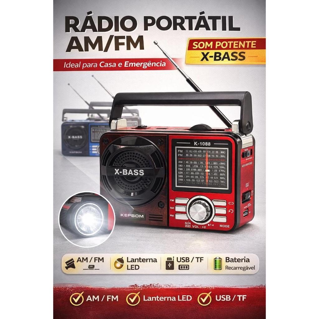 Rádio Retrô Bluetooth Vintage | Caixa de Som AM/