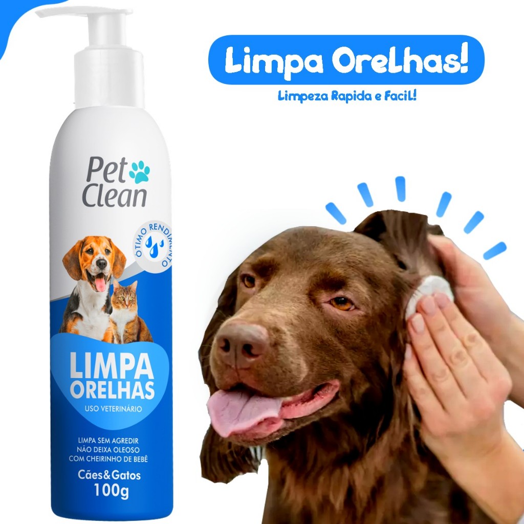 Limpa Ouvido Limpador De Orelha Cachorro Gato Pet 