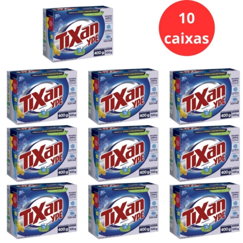 Kit 10 Caixas Sabão em Pó Tixan Ypê Primavera M