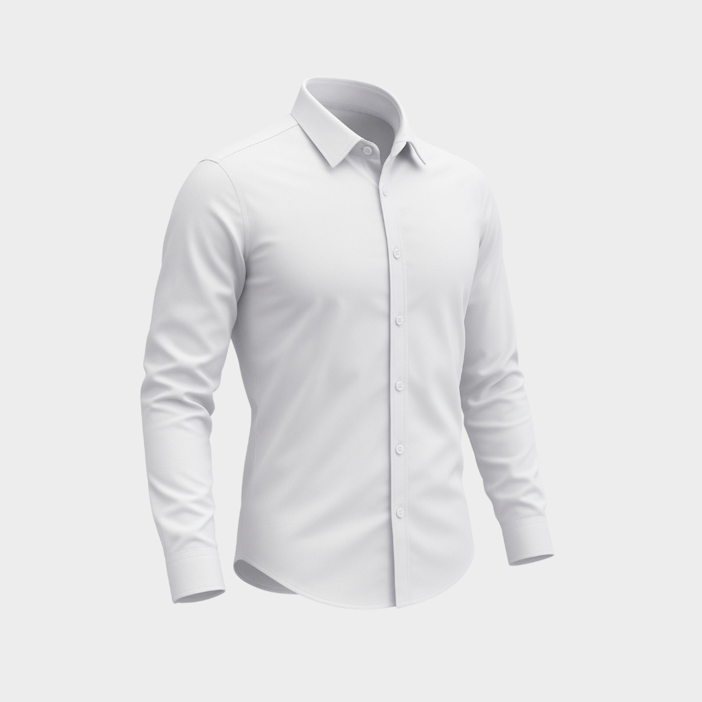 Blusa Social Masculina Manga Longa Slim Lisa Plus 