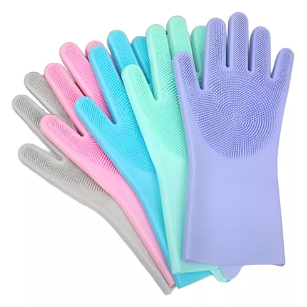 Kit 2 Pares De Luvas Silicone Limpeza Multiuso Pet