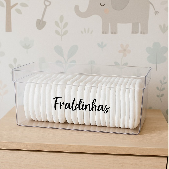 Organizador Acrílico Transparente Para Fraldas de