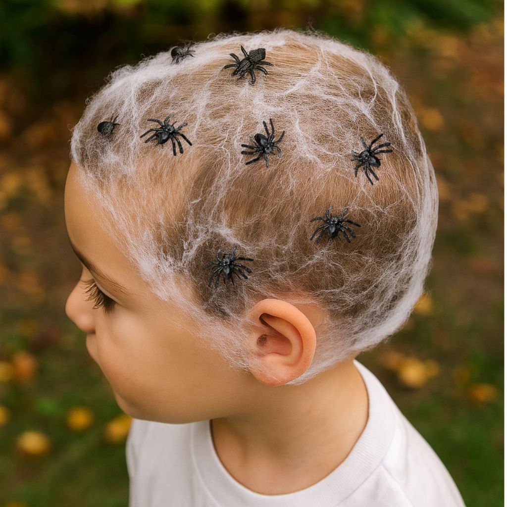 Cabelo Maluco teia de aranha artificial com inseto