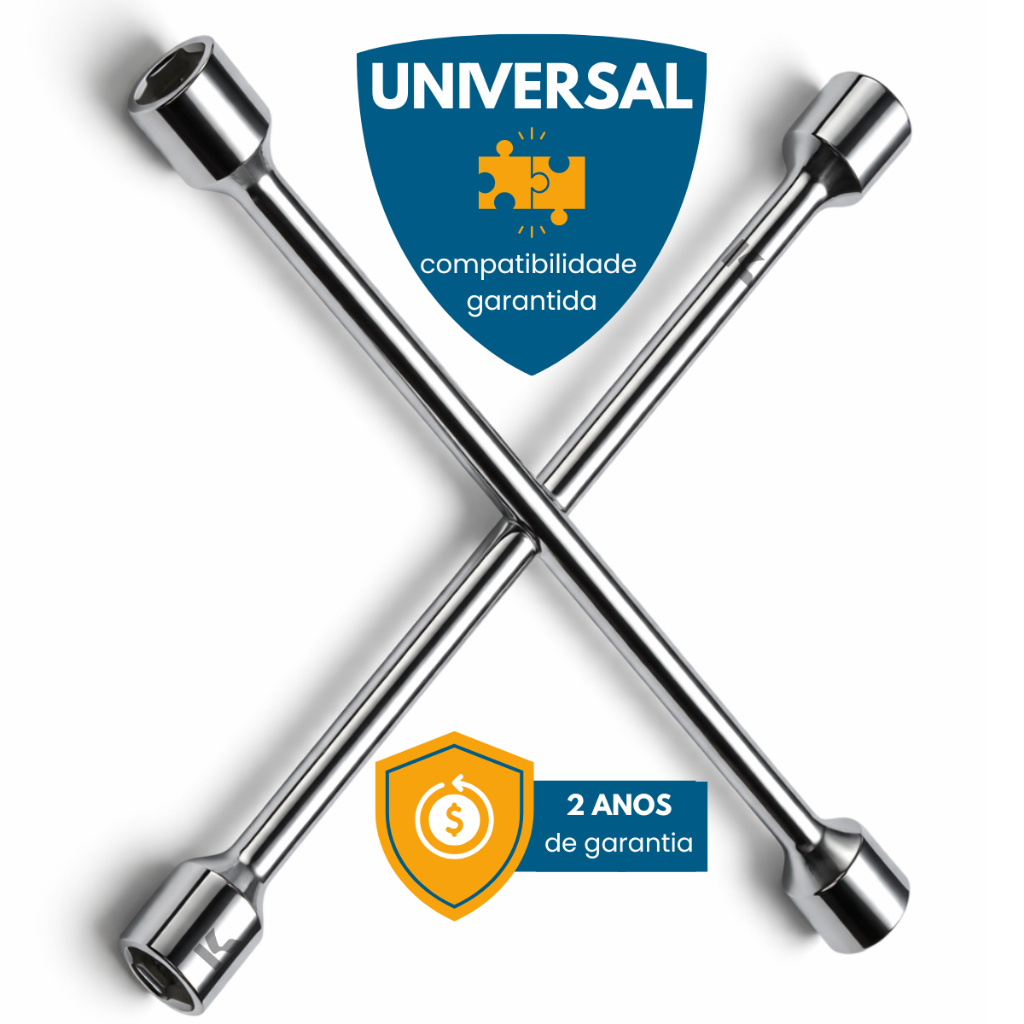 Chave De Roda Cruz Universal 17x19x21x23  em Aço 