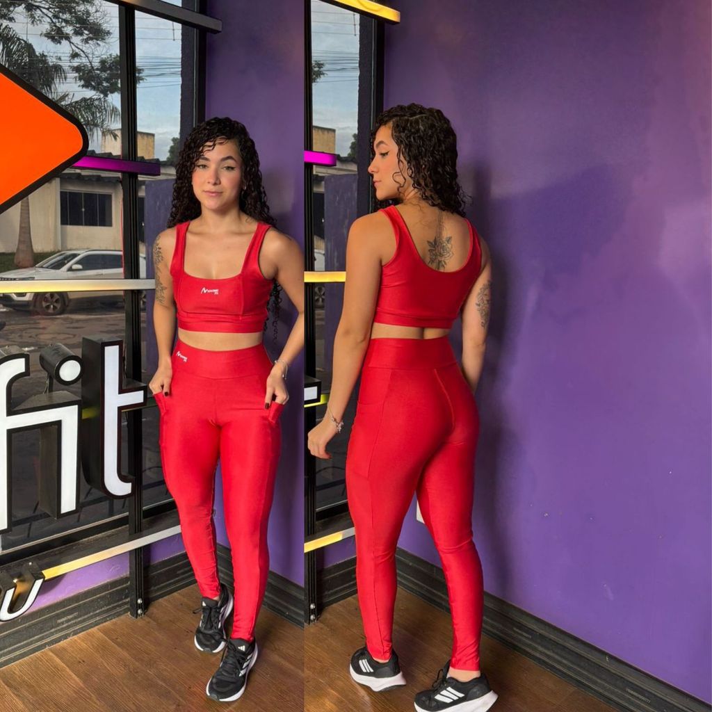 Conjunto de Academia Feminino Fitness/Corrida Cal�
